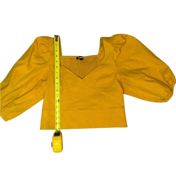 Yellow Puff Sleeve Women's Top - Picture 6 of 6